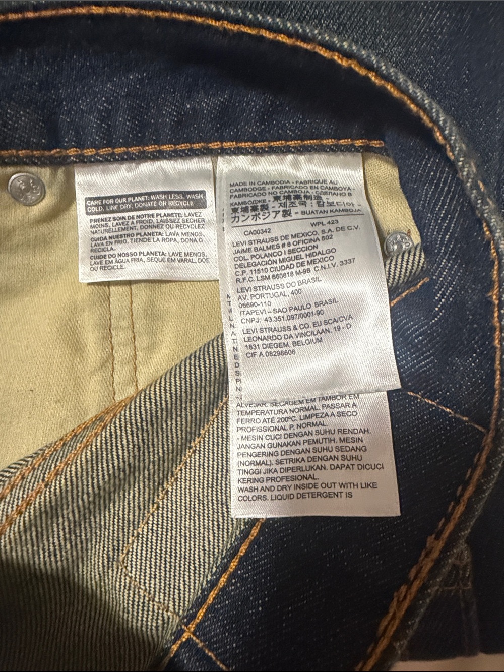 Levi's 569 Loose Denim Jean Shorts Dark Blue - Classic Five-Pocket - Picture 4 of 5